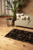 3' X 5' Chocolate Faux Fur Non Skid Area Rug