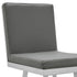 30" Gray And Silver Faux Leather And Iron Swivel Bar Height Bar Chair