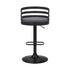 25" Gray And Black Iron Swivel Adjustable Height Bar Chair