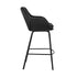 26" Black Iron Swivel Low Back Counter Height Bar Chair