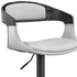 Gray And Black Iron Swivel Low Back Adjustable Height Bar Chair