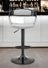Gray And Black Iron Swivel Low Back Adjustable Height Bar Chair