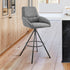 29" Charcoal And Black Iron Bar Height Bar Chair