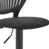 23" Black Iron Swivel Low Back Adjustable Height Bar Chair