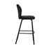 30" Black Faux Leather And Iron Bar Height Bar Chair