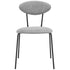 26" Gray And Black Faux Leather And Iron Counter Height Bar Chair