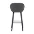 30" Gray And Black Iron Bar Height Bar Chair