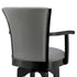 26" Gray And Black Faux Leather And Iron Swivel Counter Height Bar Chair