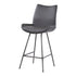 26" Gray Iron Counter Height Bar Chair