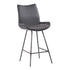 26" Gray Iron Counter Height Bar Chair