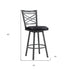 26" Black Iron Counter Height Bar Chair