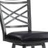 30" Black Iron Bar Height Bar Chair