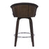 30" Dark Brown Iron Swivel Low Back Bar Height Bar Chair