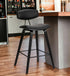 29" Black Iron Low Back Bar Height Bar Chair