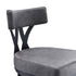 30" Gray And Black Faux Leather And Iron Low Back Bar Height Bar Chair