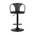 24" Black Iron Swivel Low Back Adjustable Height Bar Chair