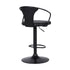 24" Black Iron Swivel Low Back Adjustable Height Bar Chair