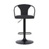 24" Black Iron Low Back Adjustable Height Bar Chair