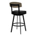 30" Black Iron Bar Height Bar Chair