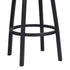 30" Black Iron Swivel Bar Height Bar Chair