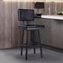 26" Black Iron Swivel Counter Height Bar Chair