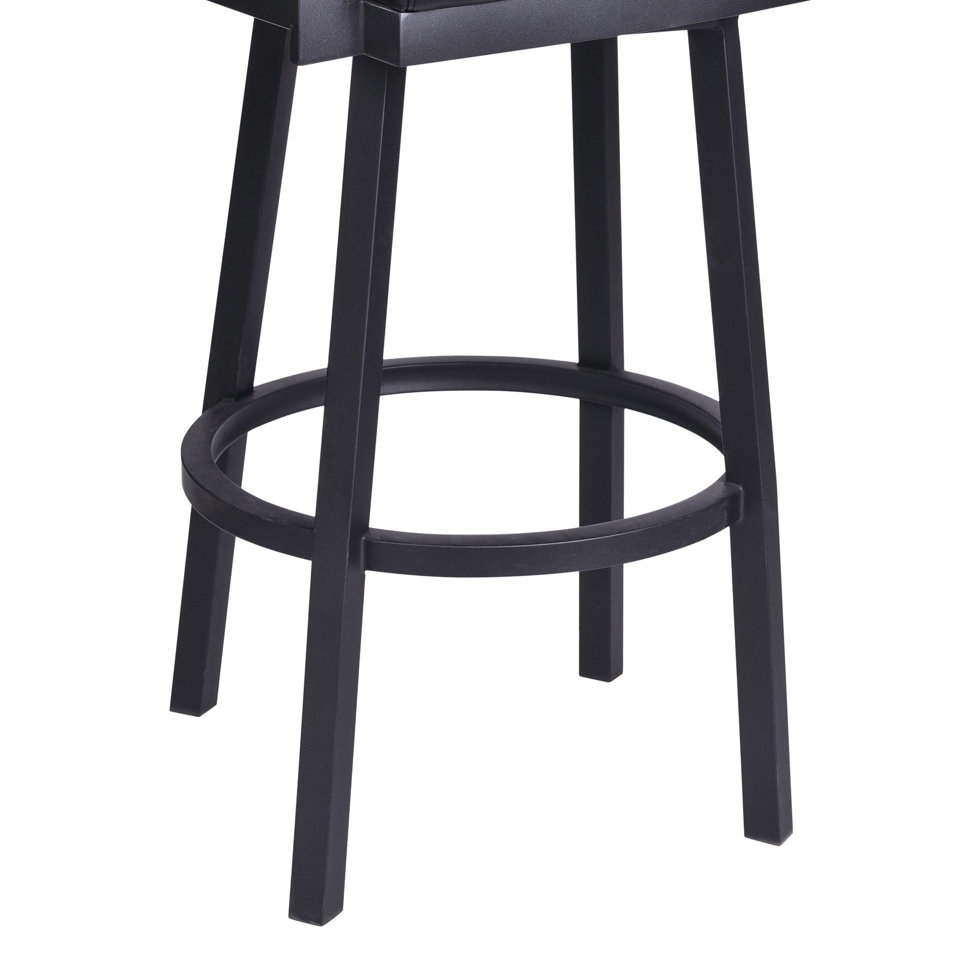 26" Black Iron Swivel Counter Height Bar Chair