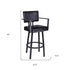 26" Black Iron Swivel Counter Height Bar Chair