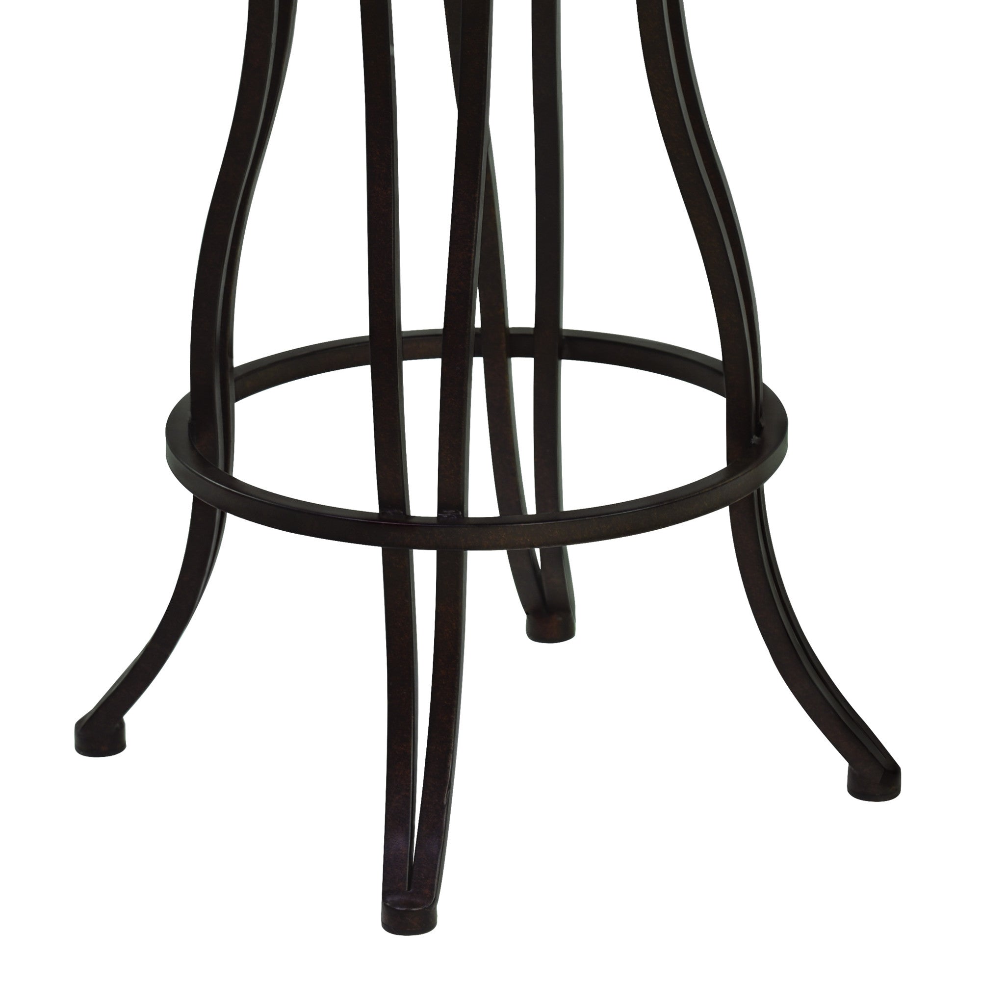 26" Espresso Iron Swivel Counter Height Bar Chair