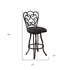 26" Espresso Iron Swivel Counter Height Bar Chair