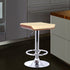 24" Cream And Silver Iron Backless Adjustable Height Bar Chair