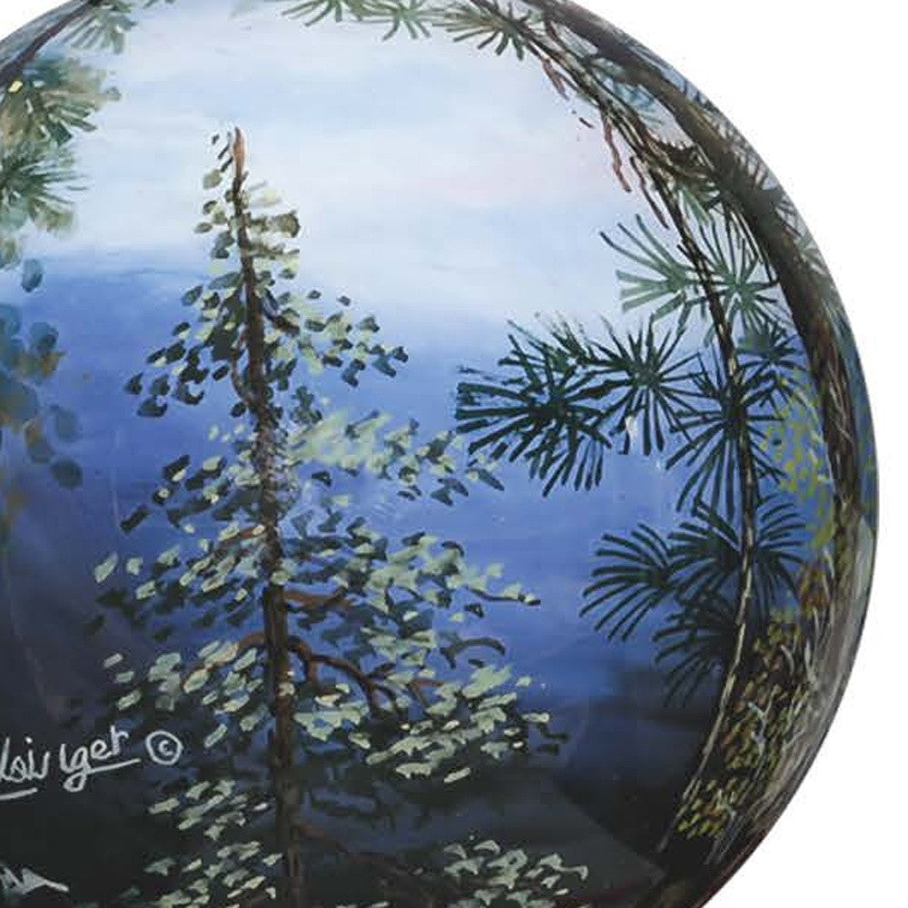 Scenic Life is Better in the Mountains Hand Painted Mouth Blown Glass Ornament