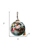 Winter Wreath Forest Snowman Hand Painted Mouth Blown Glass Ornament