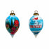 Season of Miracles Wordings Snowman Hand Painted Mouth Blown Glass Ornament