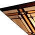 Brown and Amber Tiffany Style Mission Semi Flush Dimmable Ceiling Light