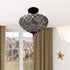 Black and Gray Tiffany Style Two Light Glass Dimmable Semi Flush Ceiling Light