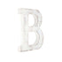 16" Distressed White Wash Wooden Initial Letter B Sculpture