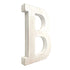 16" Distressed White Wash Wooden Initial Letter B Sculpture