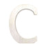 16" Distressed White Wash Wooden Initial Letter C Sculpture