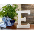 16" Distressed White Wash Wooden Initial Letter E Sculpture