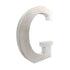 16" Distressed White Wash Wooden Initial Letter G Sculpture