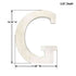 16" Distressed White Wash Wooden Initial Letter G Sculpture