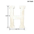 16" Distressed White Wash Wooden Initial Letter H Sculpture