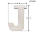 16" Distressed White Wash Wooden Initial Letter J Sculpture