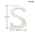 16" Distressed White Wash Wooden Initial Letter S Sculpture