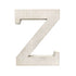 16" Distressed White Wash Wooden Initial Letter Z Sculpture