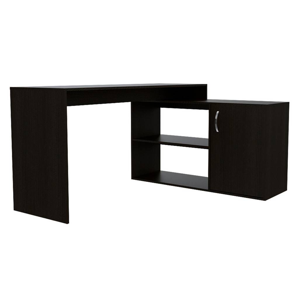 60" Black L Shape Computer Desk