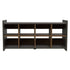 Modern Espresso and Mahogany Eight Pair Shoe Rack Storage Unit