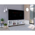 71" White Particle Board Open Shelving TV Stand