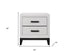 25" White Two Drawer Nightstand