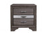 27" Gray Two Drawer Nightstand